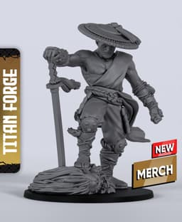 Samurai - With Free Dragon Warhammer - 5e DnD Inspired for RPG and Wargamers 3d model
