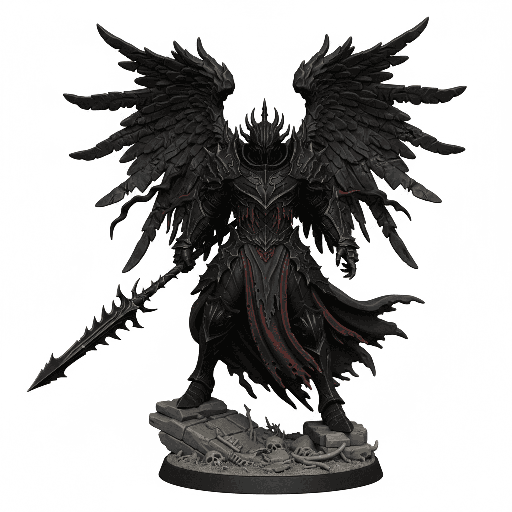Corrupted Angel Black Spear Premium STL File 3d model