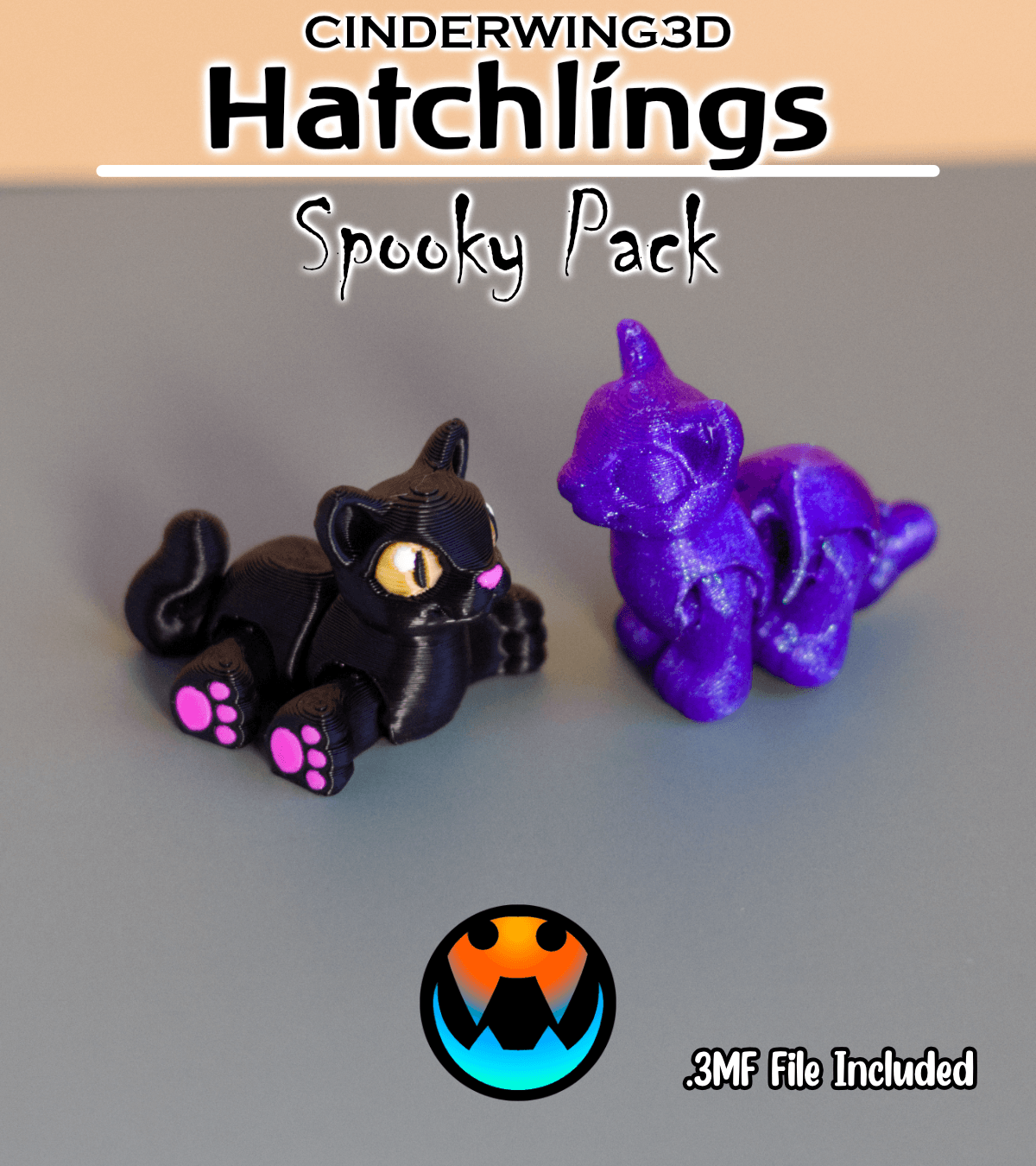 Cat - Cinder Hatchling 3d model