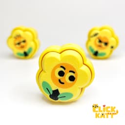 Sun Flowers - Clicker Fidget Toy Keychain 3d model