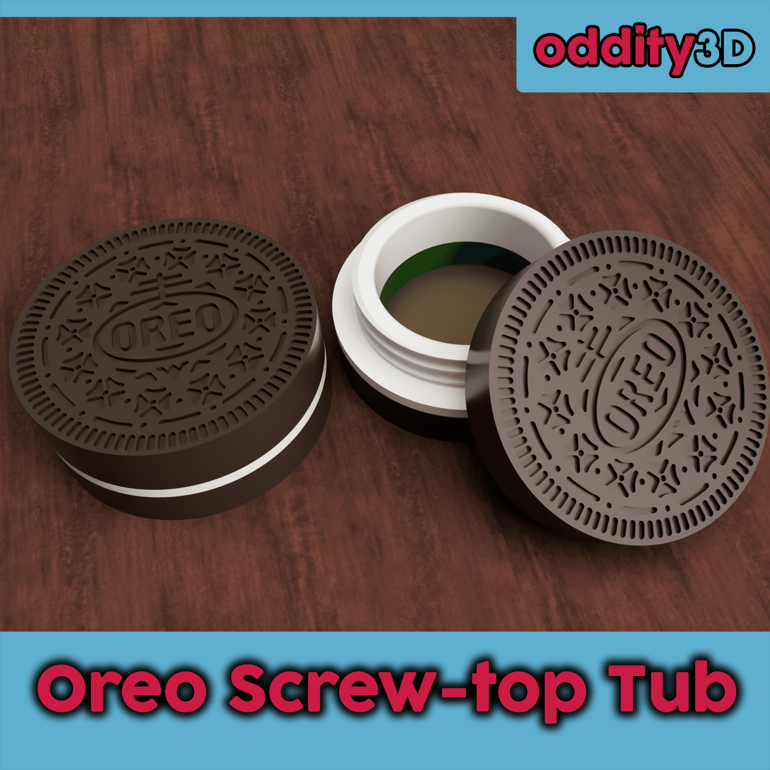 Oreo Screw Top Little Tub 3d model