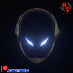 Radiant Black Helmet 3d model