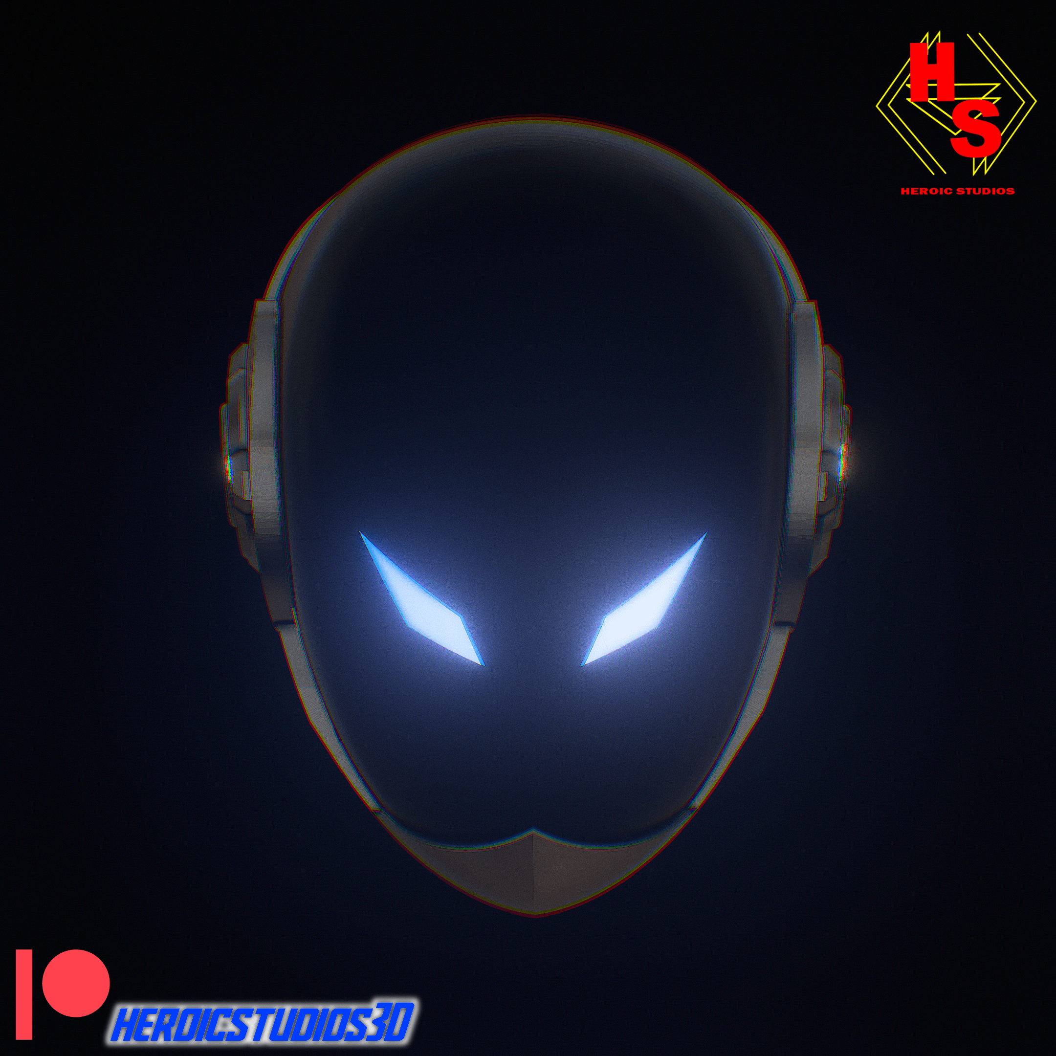 Radiant Black Helmet 3d model