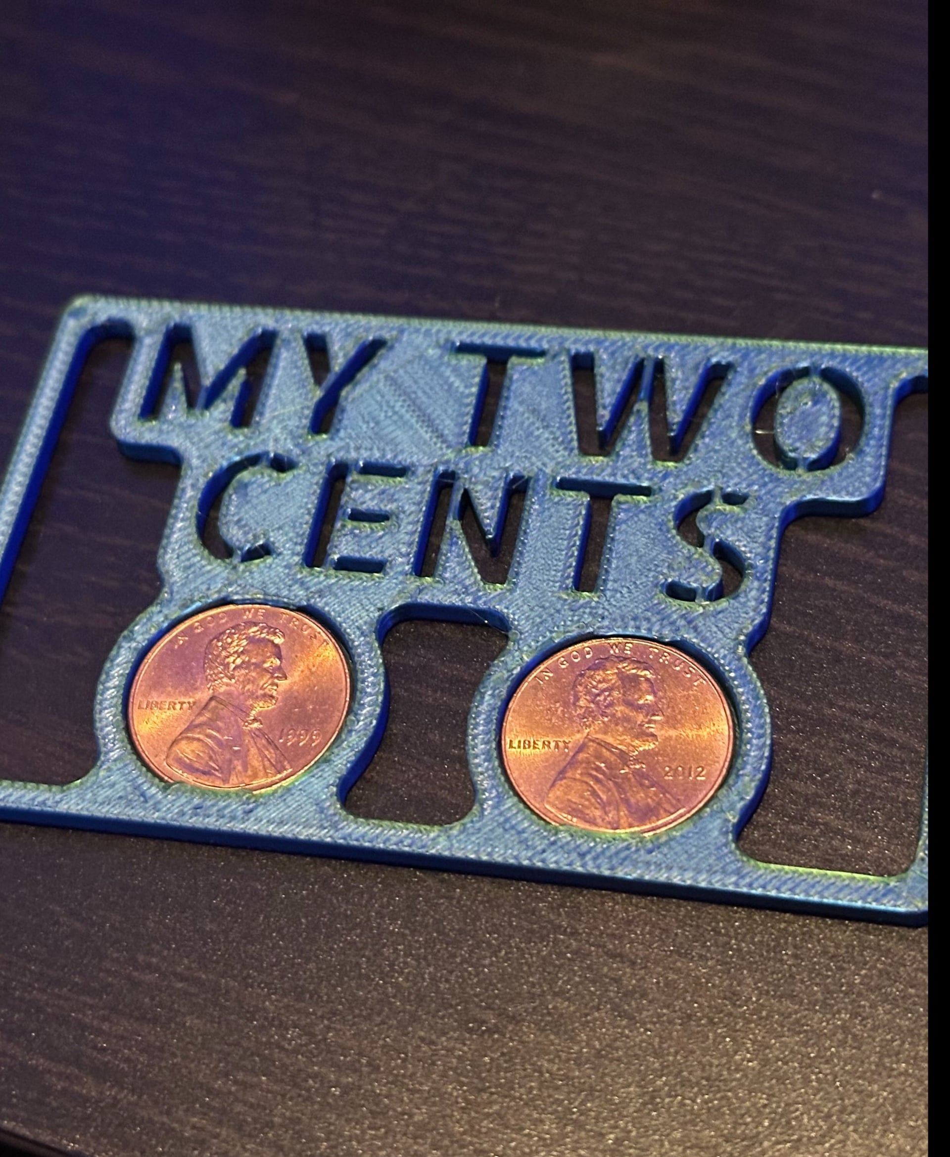 "My two cents" Joke Card 3d model