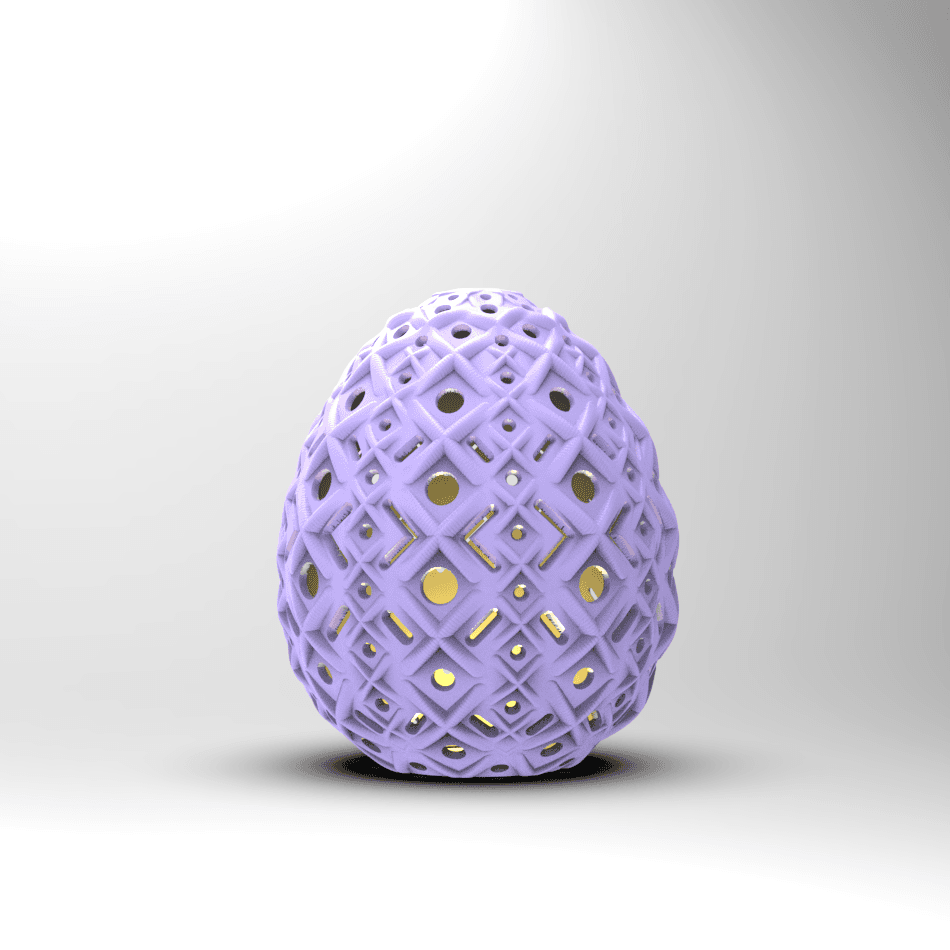 Fancy Egg Tealight Cover  3d model