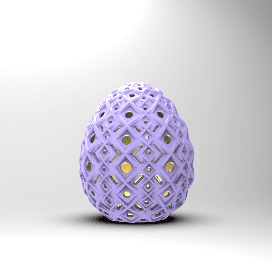 Fancy Egg Tealight Cover 3d model