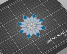 Stained Glass Snowflake Decorations 3d model