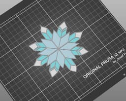 Stained Glass Snowflake Decorations 3d model