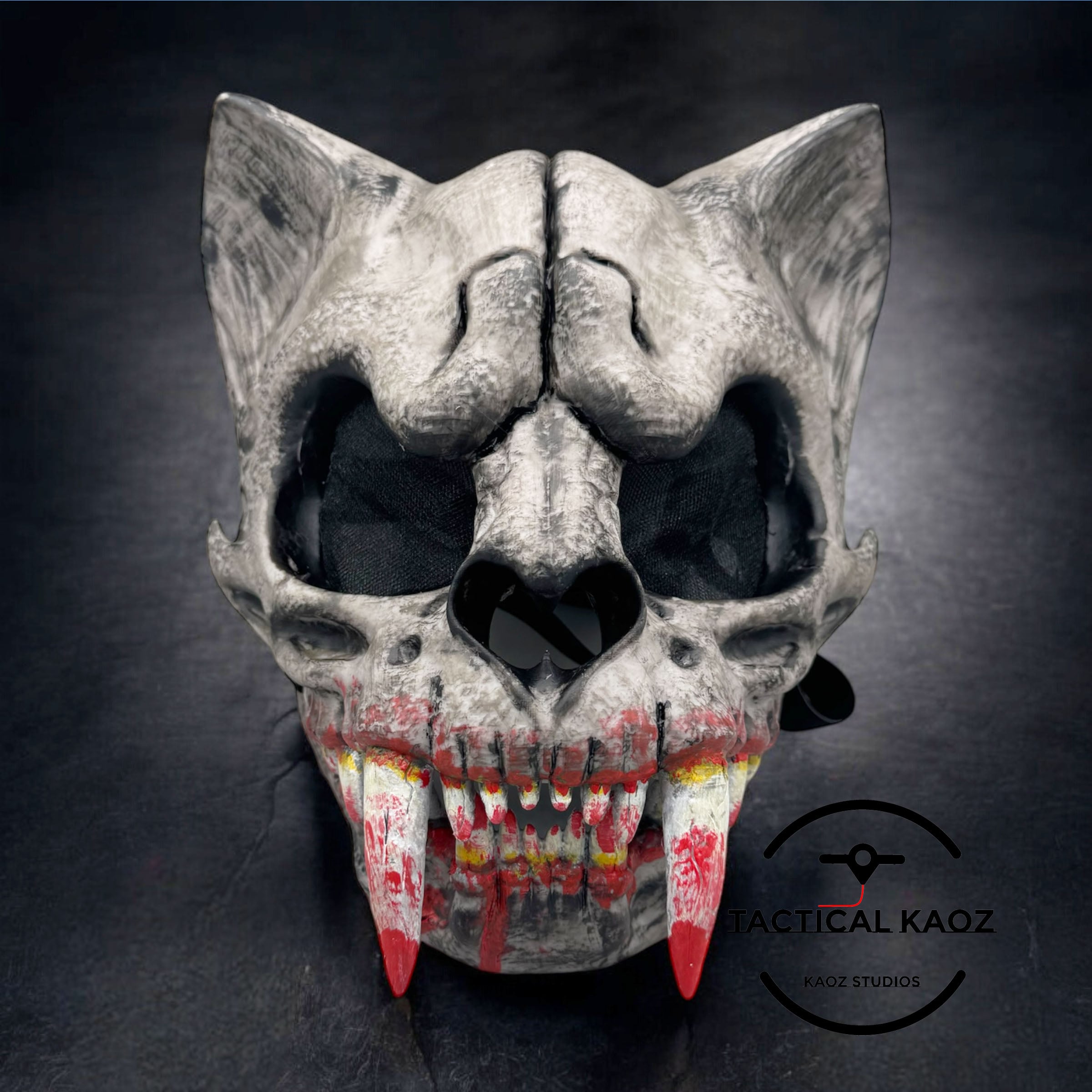 Fangs Skull Mask 2 Parts Movable Jaw 3d model