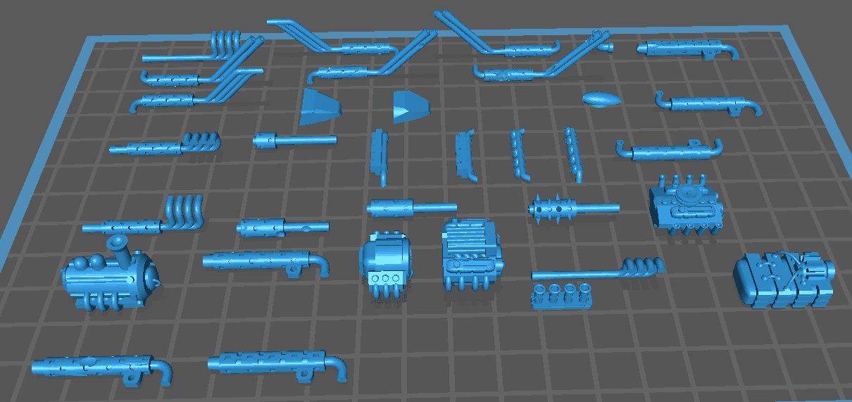 Engine & Accessory Set 1 3d model