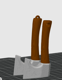 Viking Axe Keychain 3d model