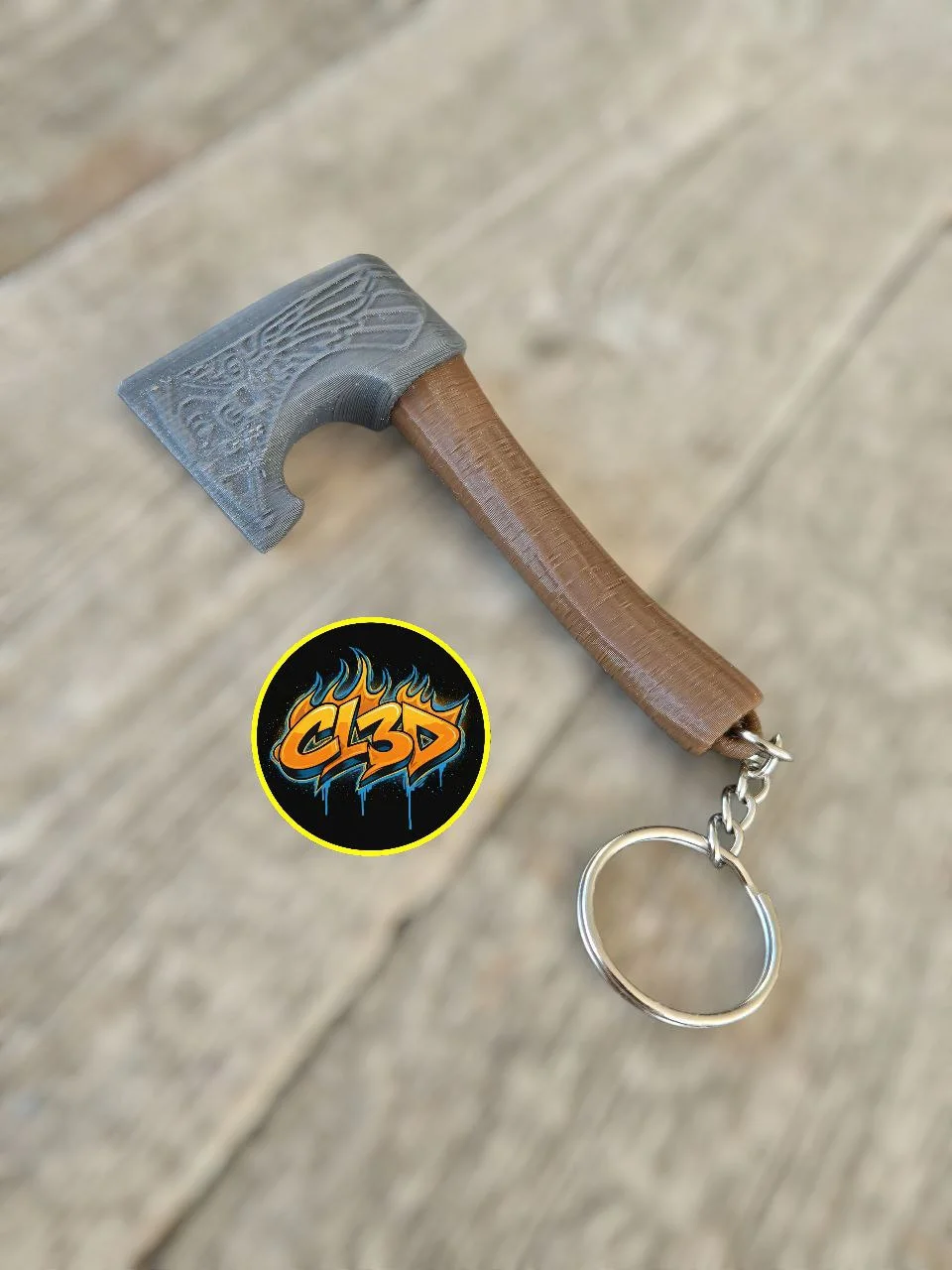 Viking Axe Keychain 3d model
