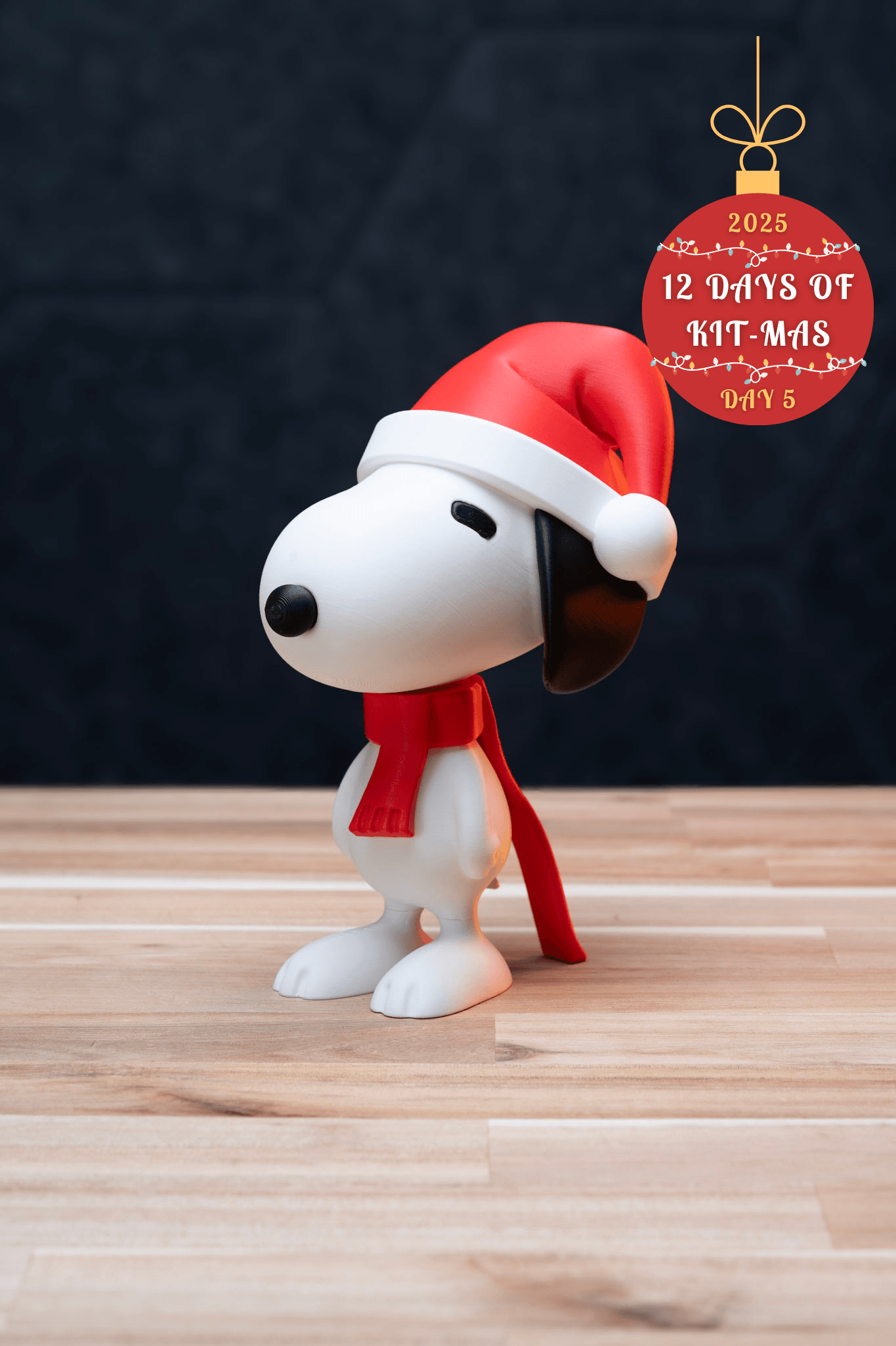 Christmas Snoopy - Charlie Brown Kit | No Supports, No AMS, No Glue 3d model