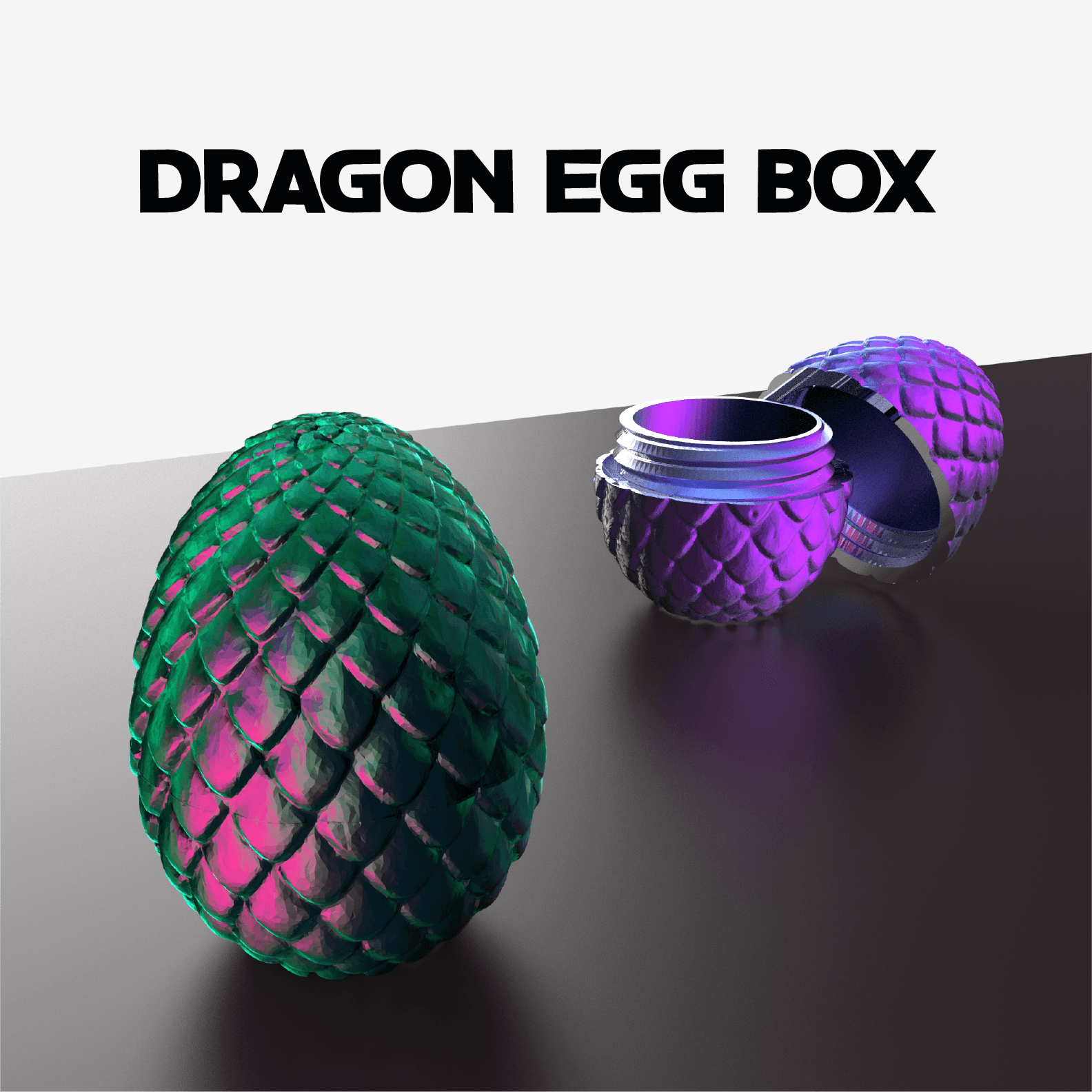 Dragon Egg Box, Easter Egg, Fascinating Dragon 3D Egg, Mystery Egg, Realistic Egg 3d model