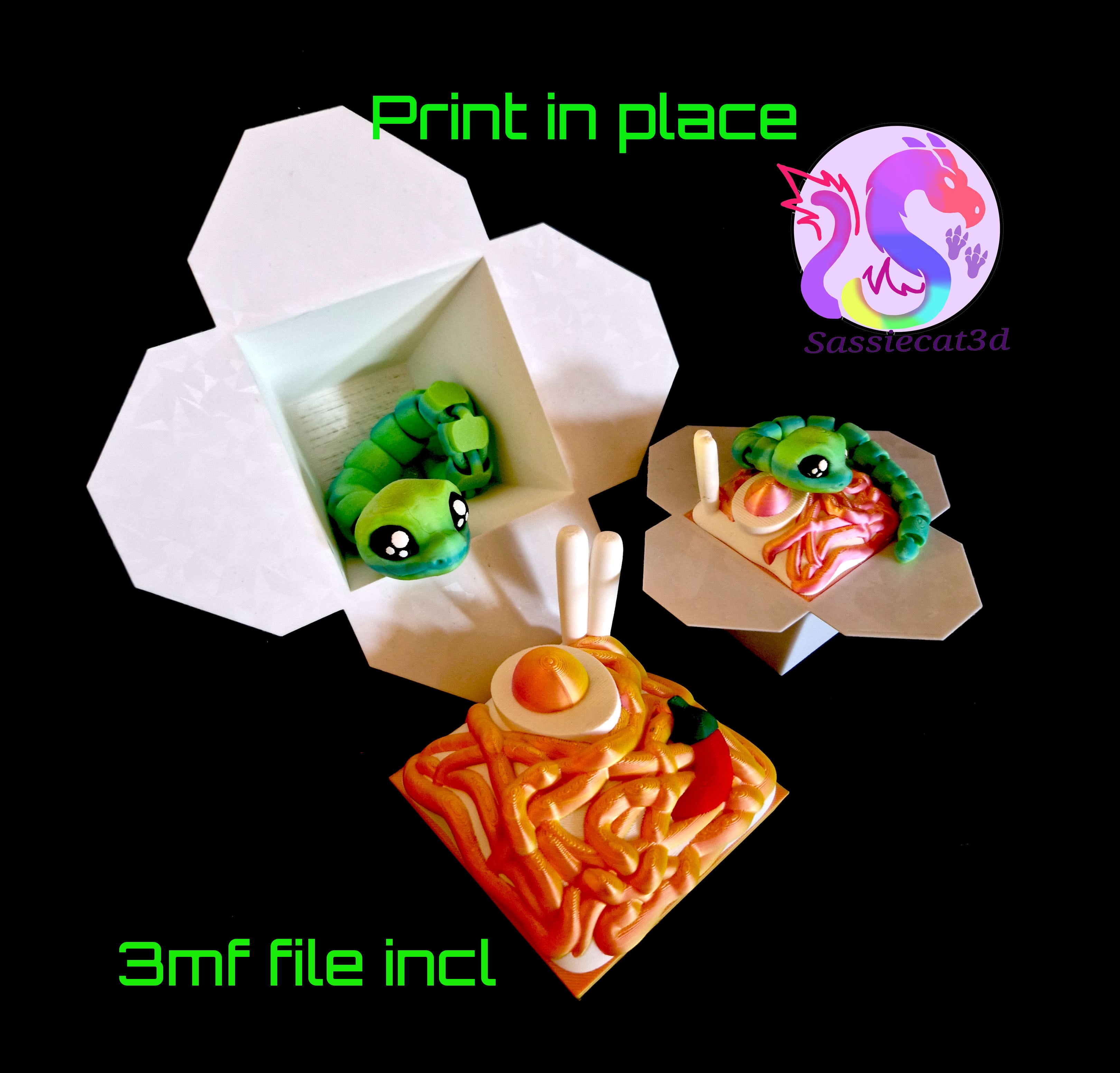 Noodles the Snake with Noodle box *Personal Use* 3d model