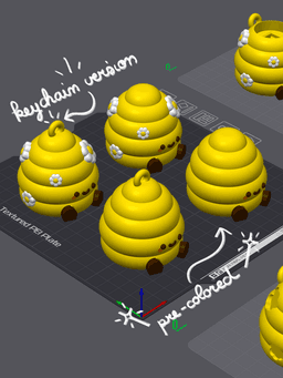 Cute Articulated & Clicker Beehive | No AMS | Print-in-place 3d model