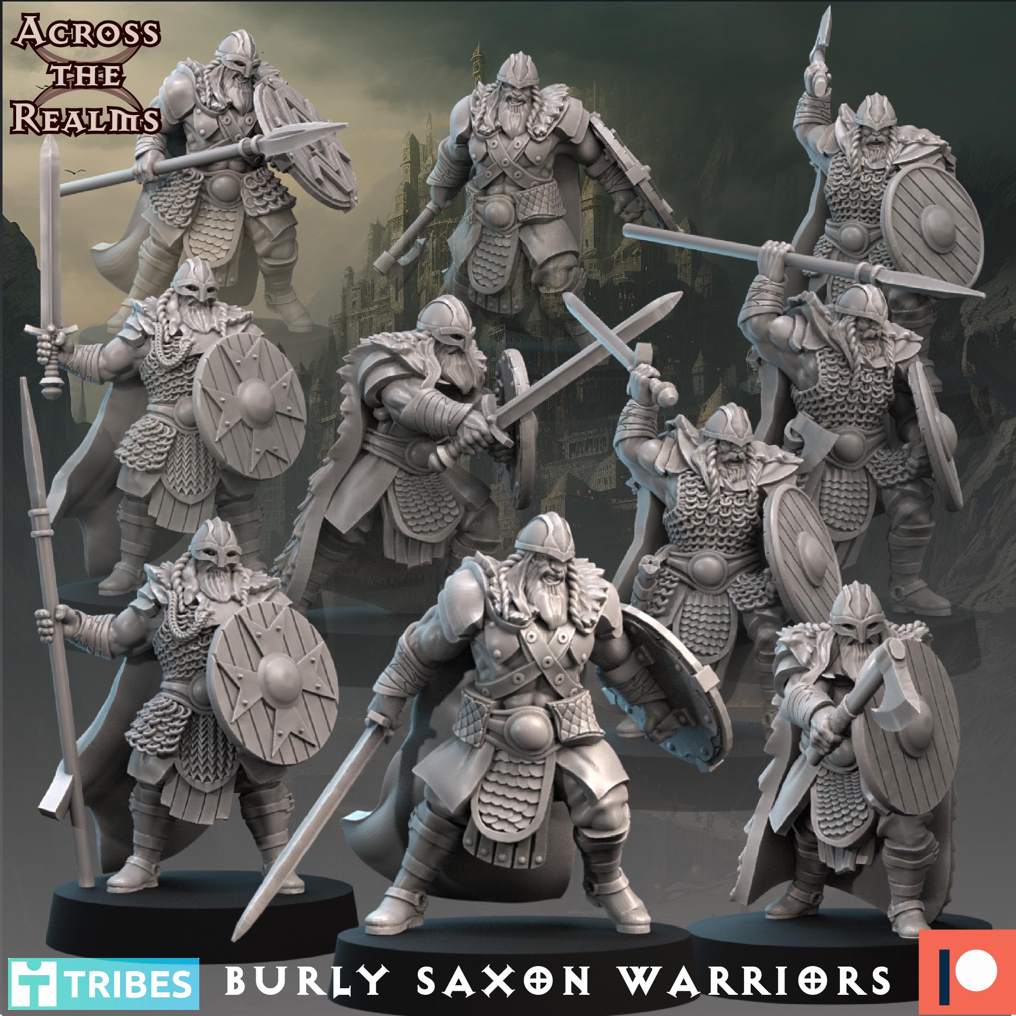 Burly Saxon Warriors 3d model