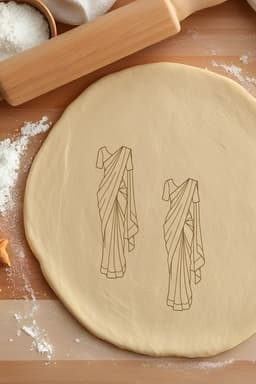 Indıan Saree Cookie Cutter, Biscuit Cutter 3d model