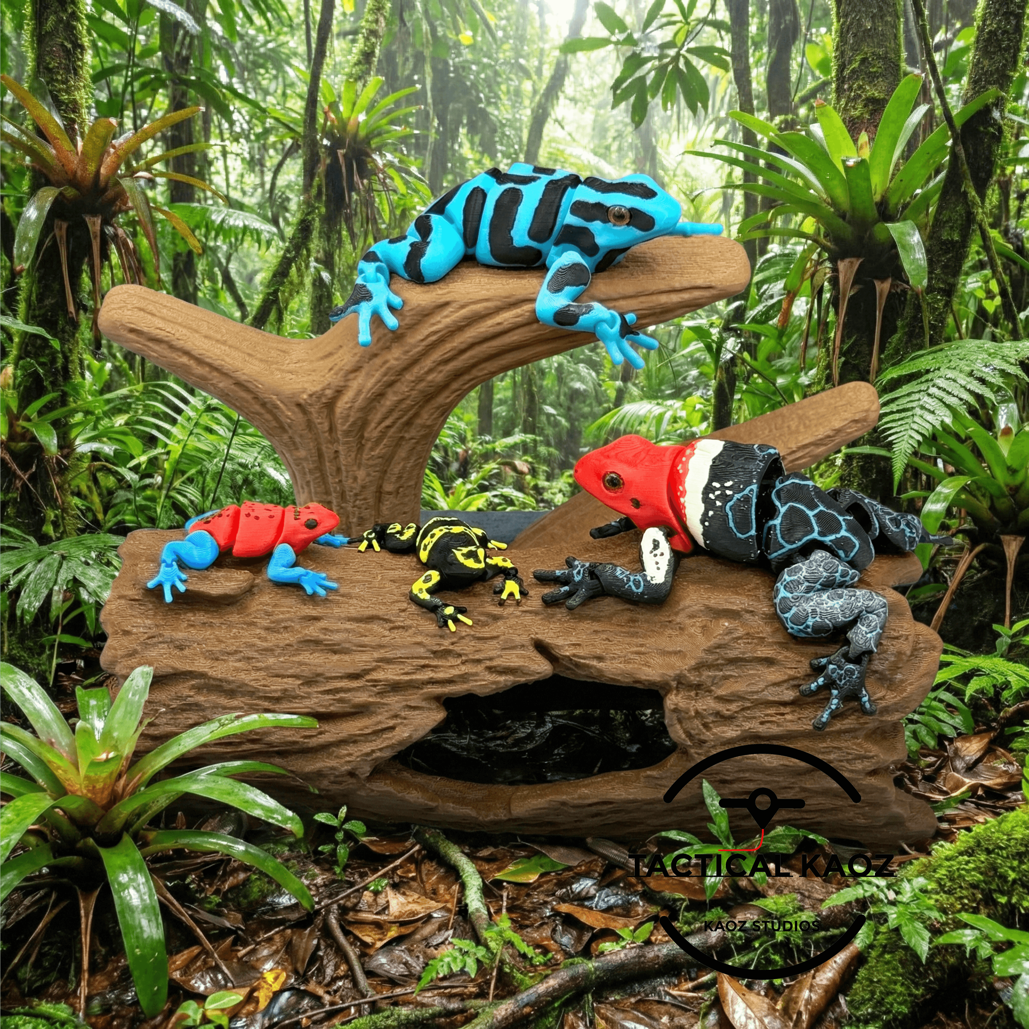 Articulated Poison Dart Frog | Pre-Painted + Optional 6mm Glass Eye Version 3d model