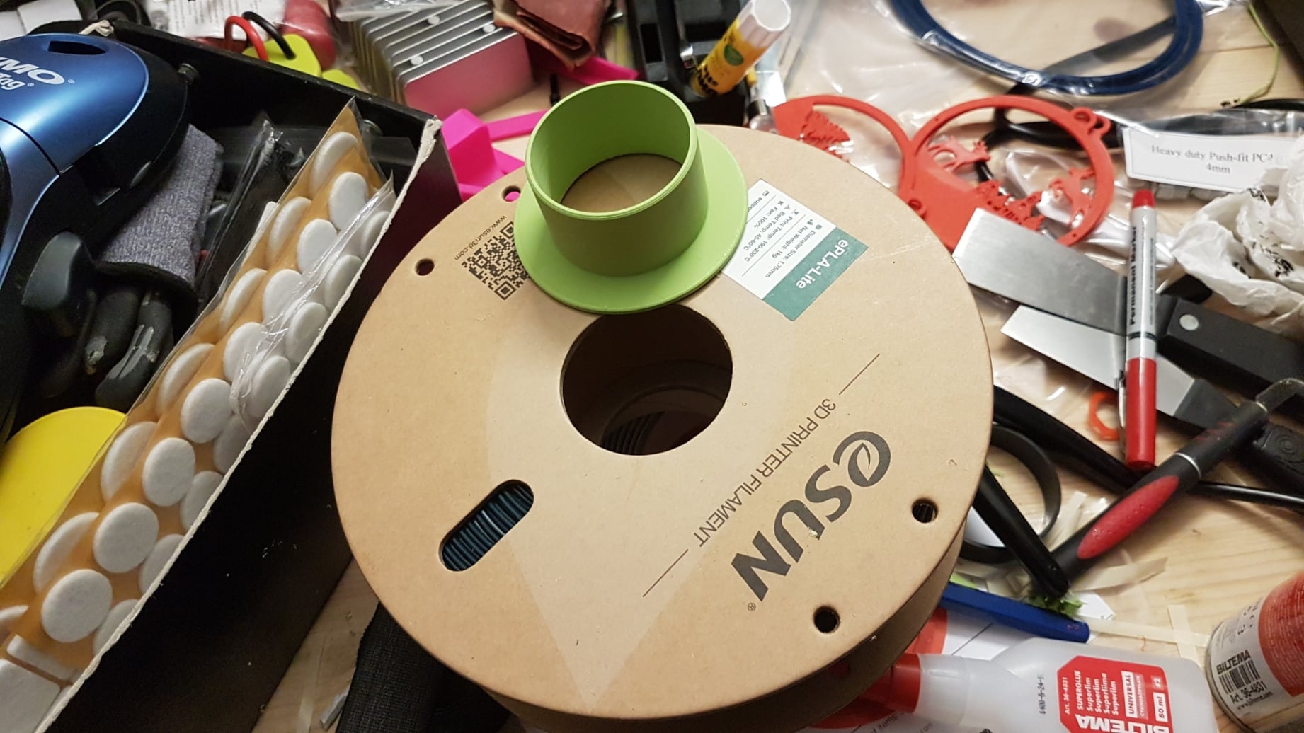 Esun filament roll adapter.step 3d model