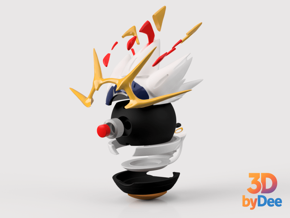 Solgaleo Poke Ball 3d model