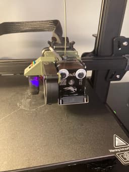 Ender 3 S1 5015 fan mount with left side inline cr-touch 3d model
