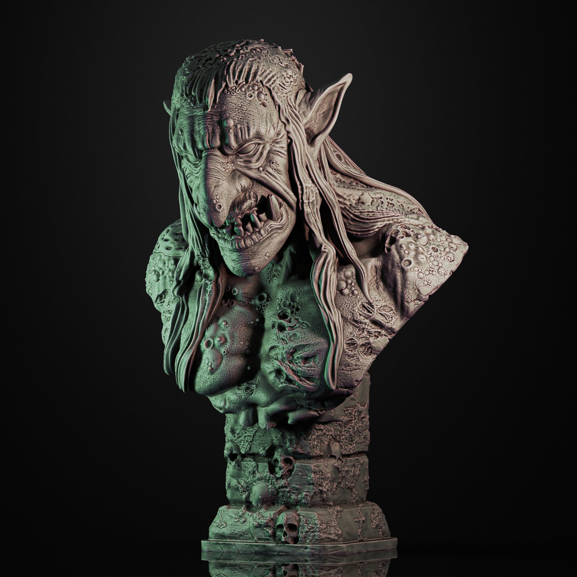 Swamp Troll (Pre-Supported) 3d model