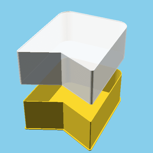 Bookmark, nestable box (v1) 3d model