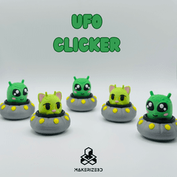 Alien & Cat UFO Clickers 3d model
