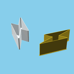 Lightning Bolt (model 2), nestable box (v1) 3d model