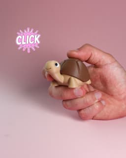 Tortoise Fidget Clicker Keychain 3d model