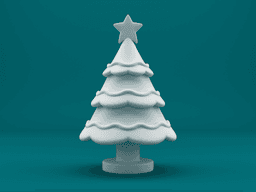 Stylized Christmas Tree – Cute 3D Printable Holiday Decoration 3d model