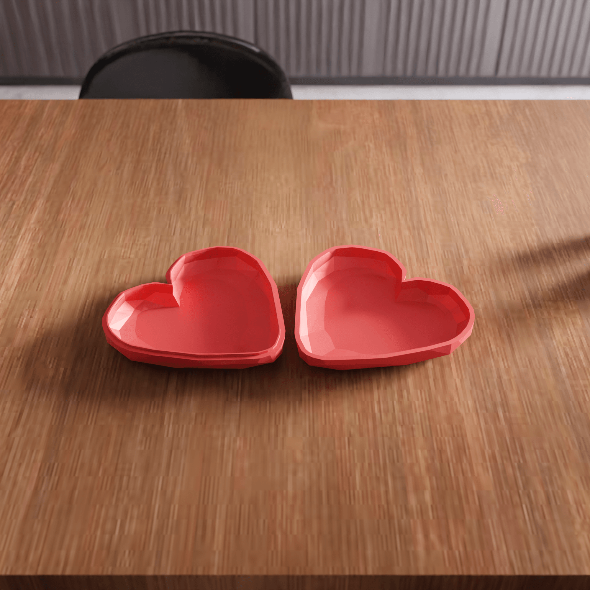 Geometric Heart Low-Poly Jewelry Box 3d model