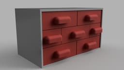 Brick Themed Chest of Drawers 3d model
