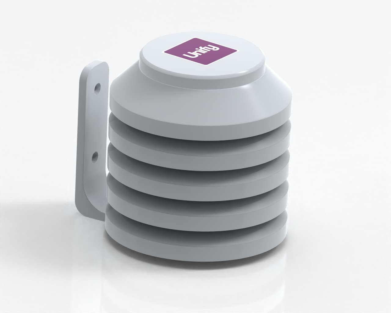 Low cost outdoor air quality sensor with stevenson shield 3d model