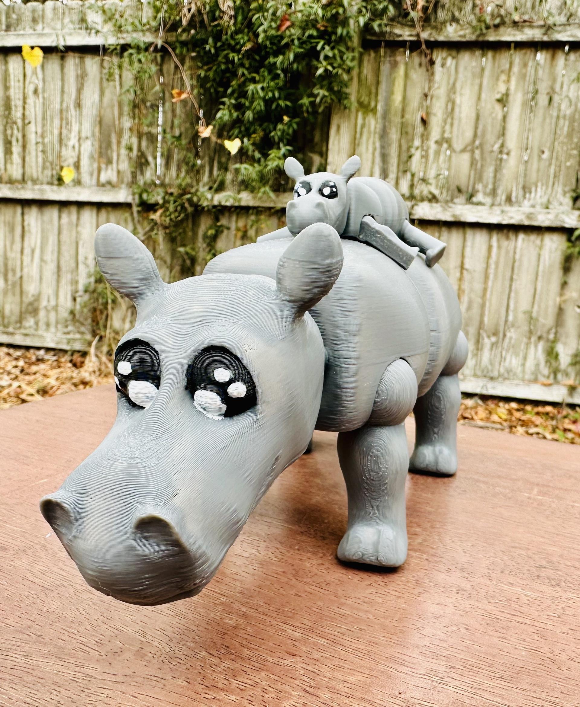Adorable Articulating Harriett the Hippo 3d model