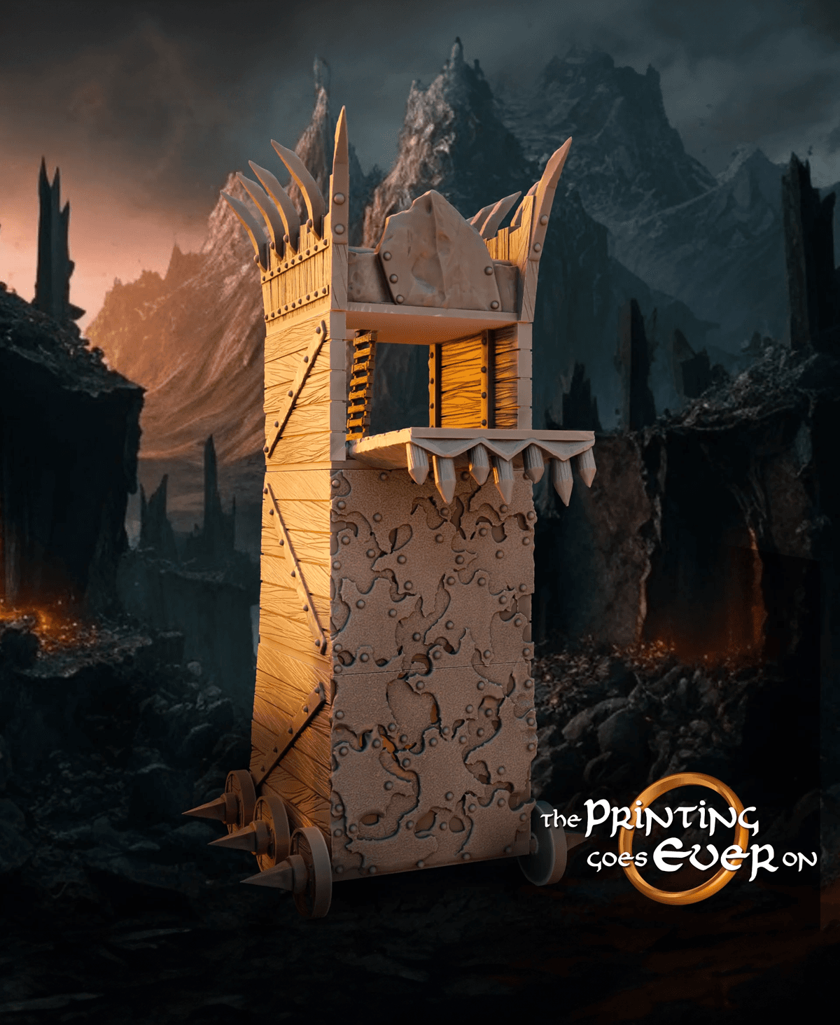 Small Orc Siege Tower 3d model