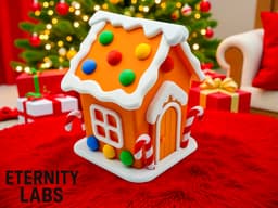 Gingerbread Cottage - Cookie Jar & Ornament 3d model