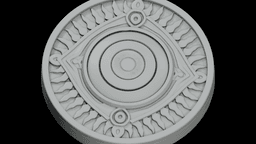 Evil Eye Altar Tile STL - Printable Spiritual Decor Object 3d model