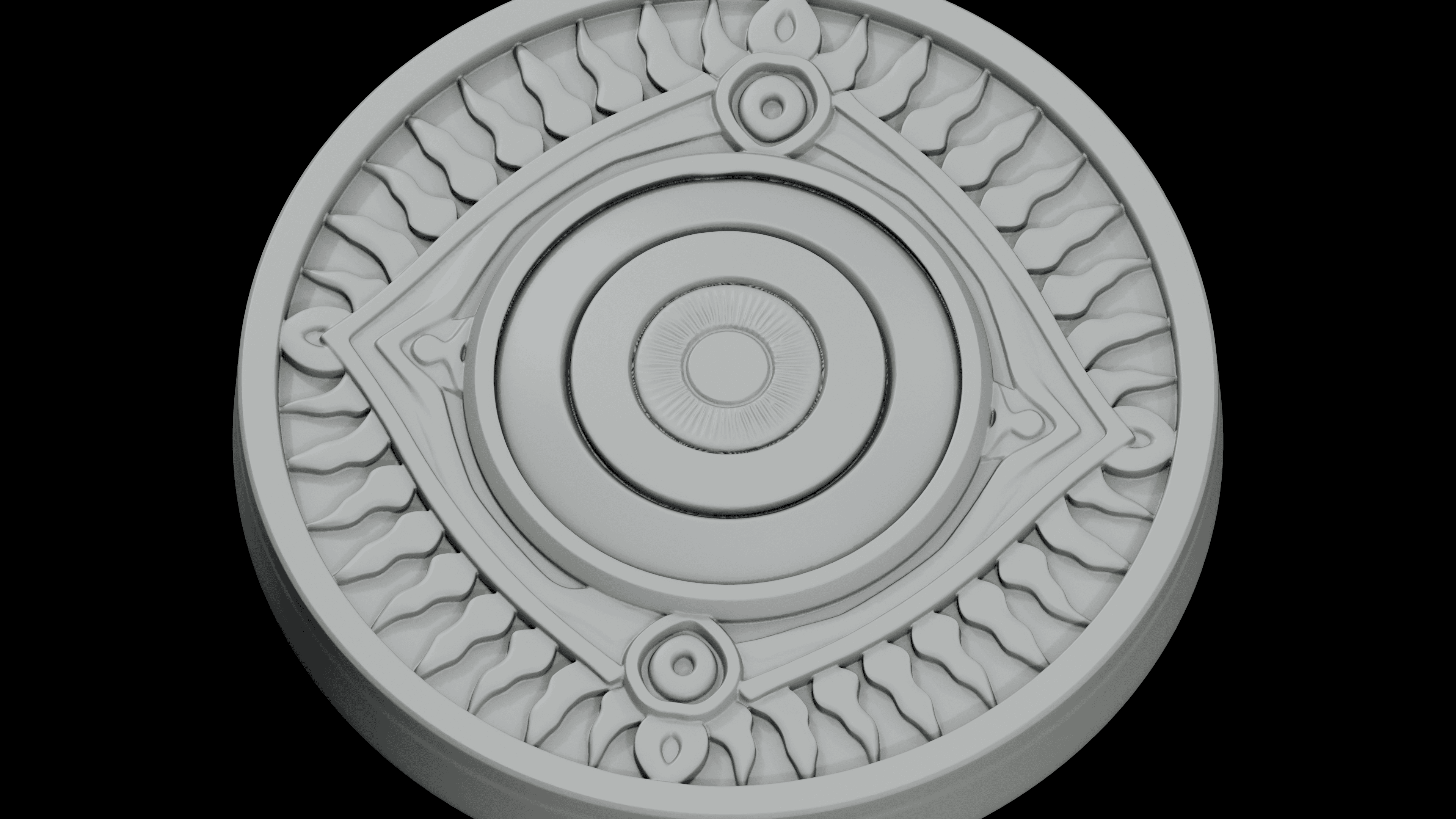 Evil Eye Altar Tile STL - Printable Spiritual Decor Object 3d model