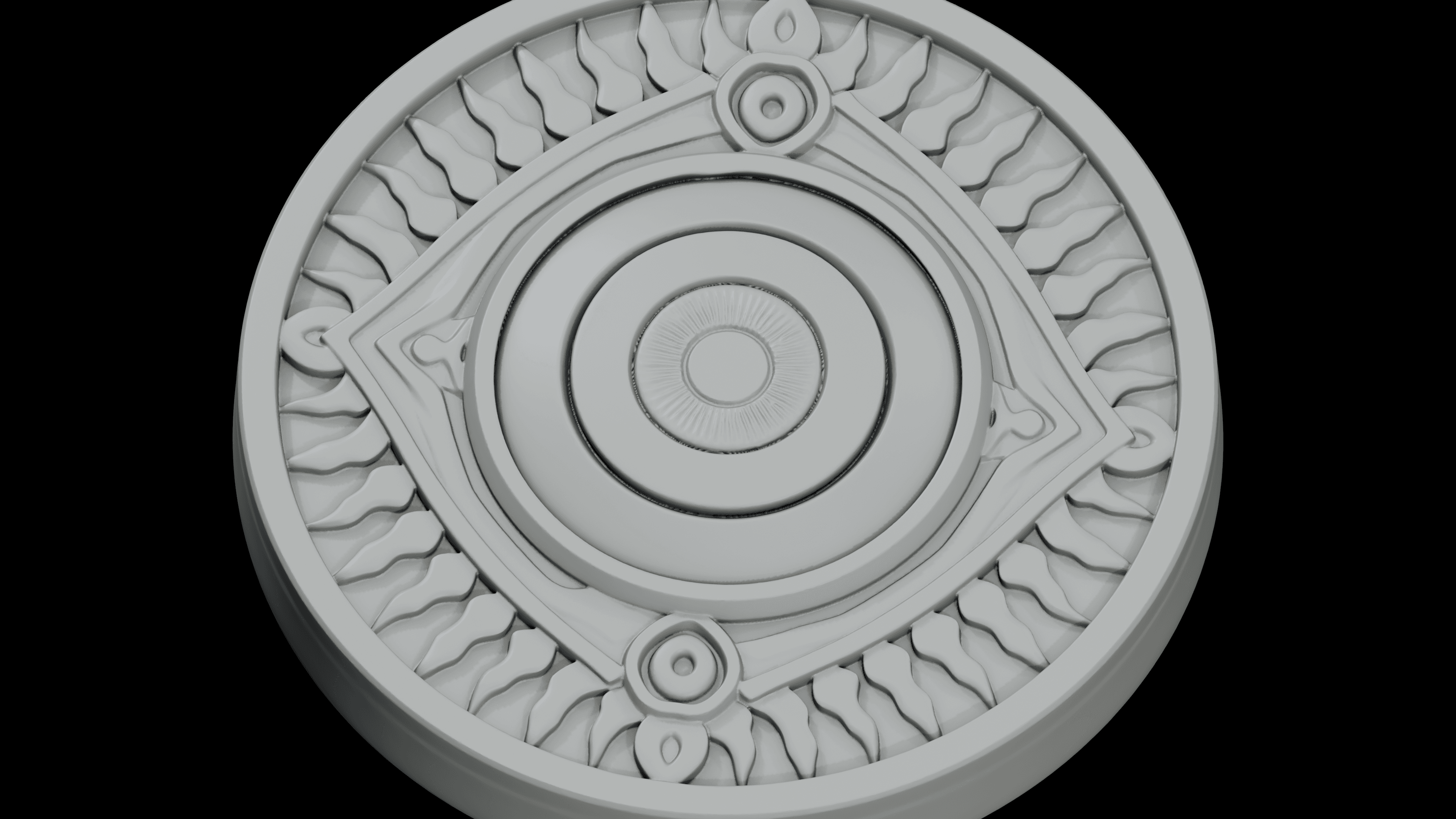 Evil Eye Altar Tile STL - Printable Spiritual Decor Object 3d model