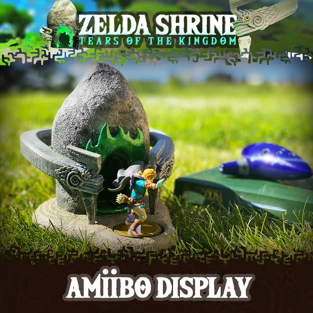 Zelda TOTK Shrine, Amiibo Display 3d model