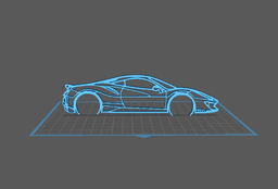 Ferrari - 488 Pista Wall Art 3d model