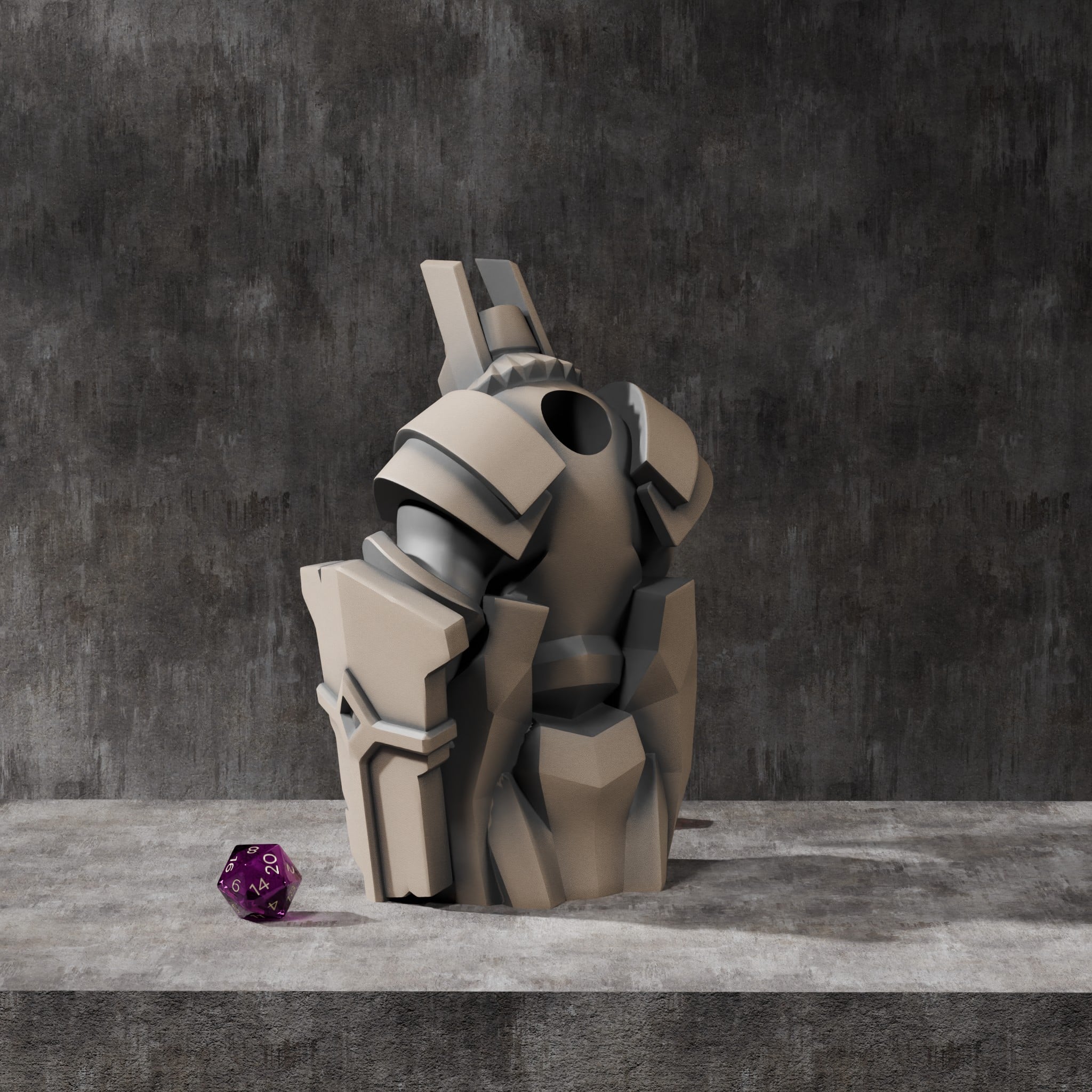 Dwarf Statue Dice Tower 3d model