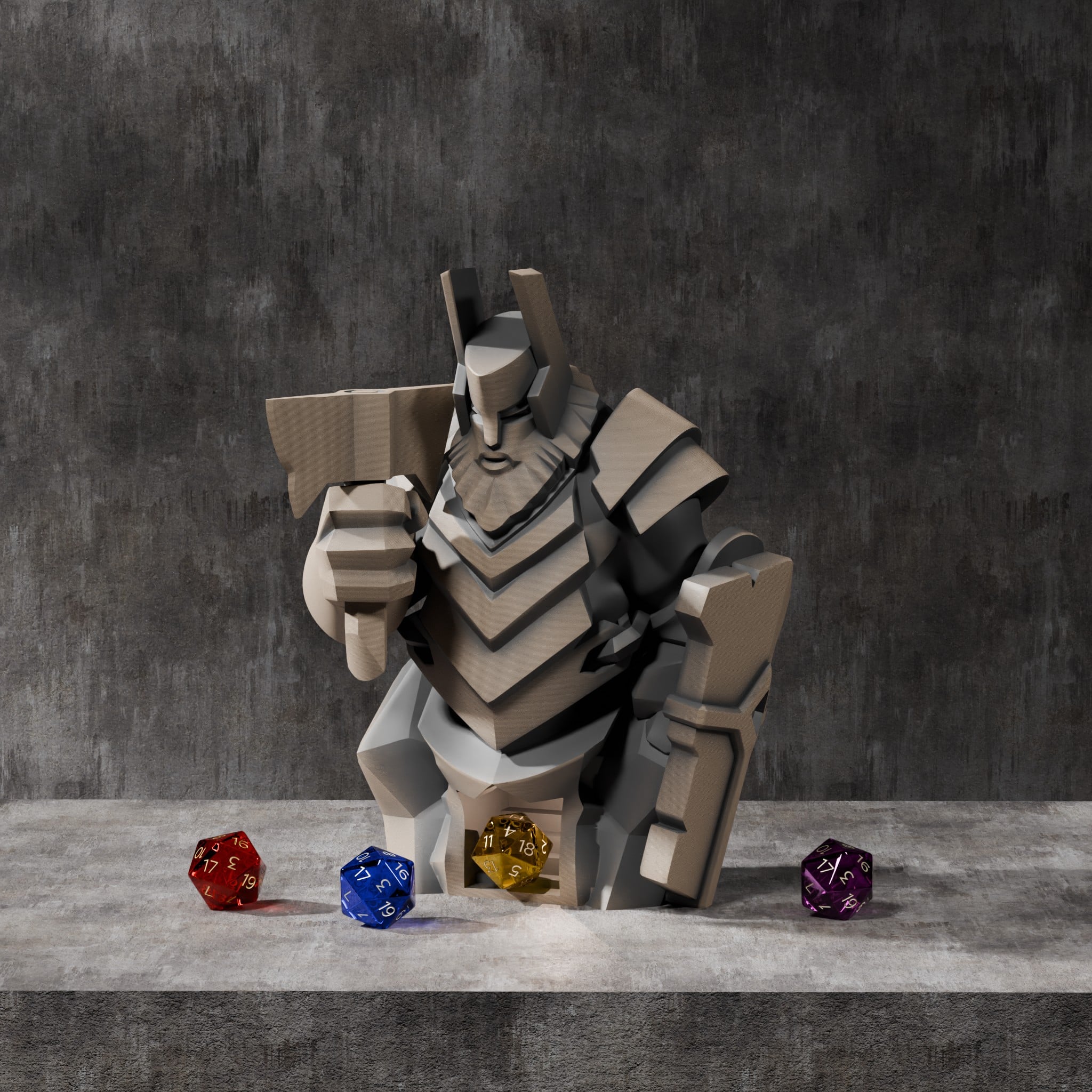 Dwarf Statue Dice Tower 3d model