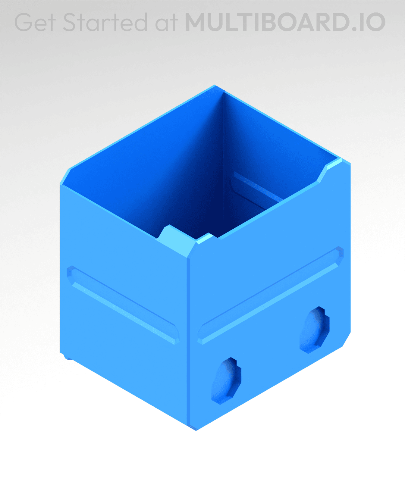 2x2x1.5 LU - Magnetic - Simple Multibin Drawer 3d model