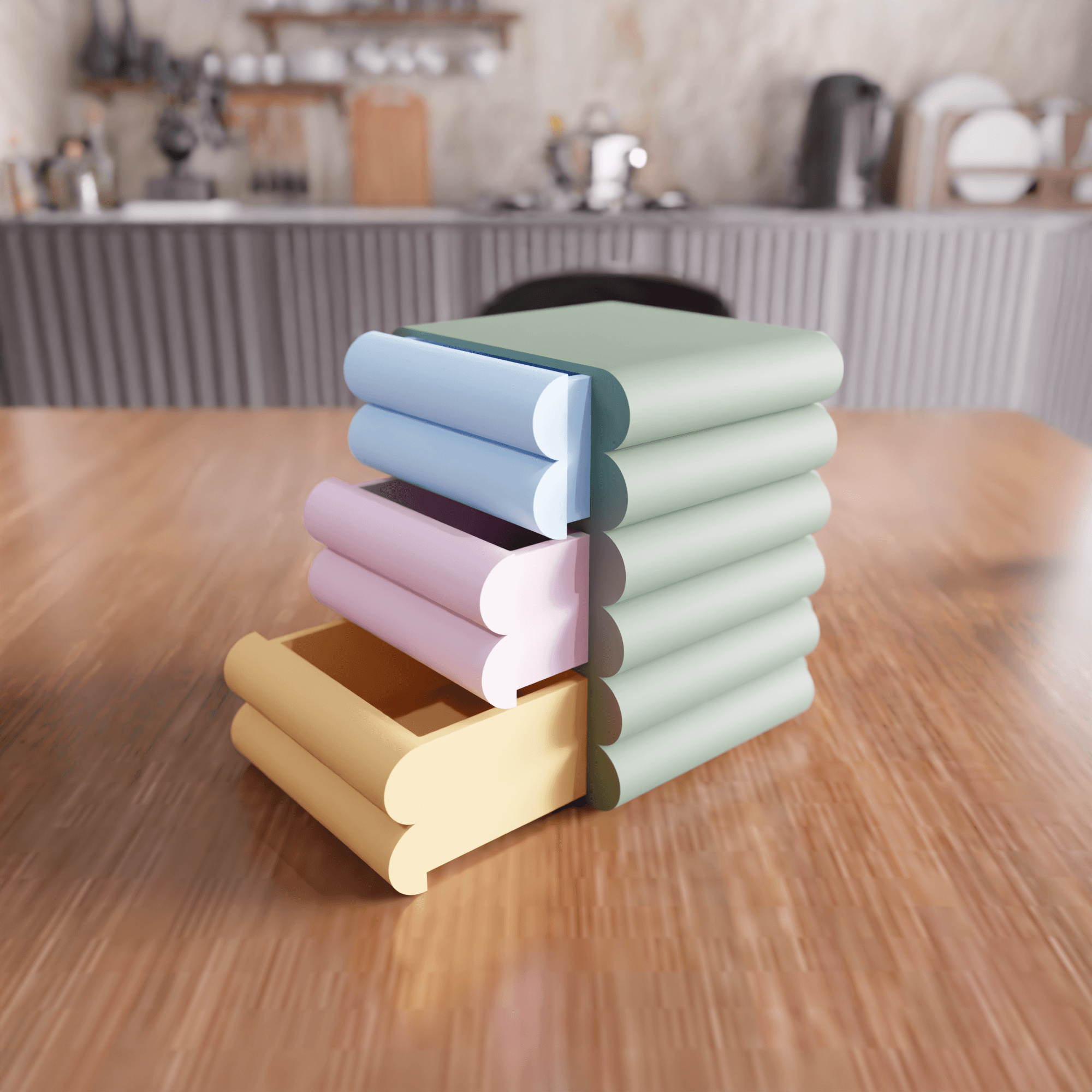 Modular Storage Drawer - Stackable Organizer Box 3d model