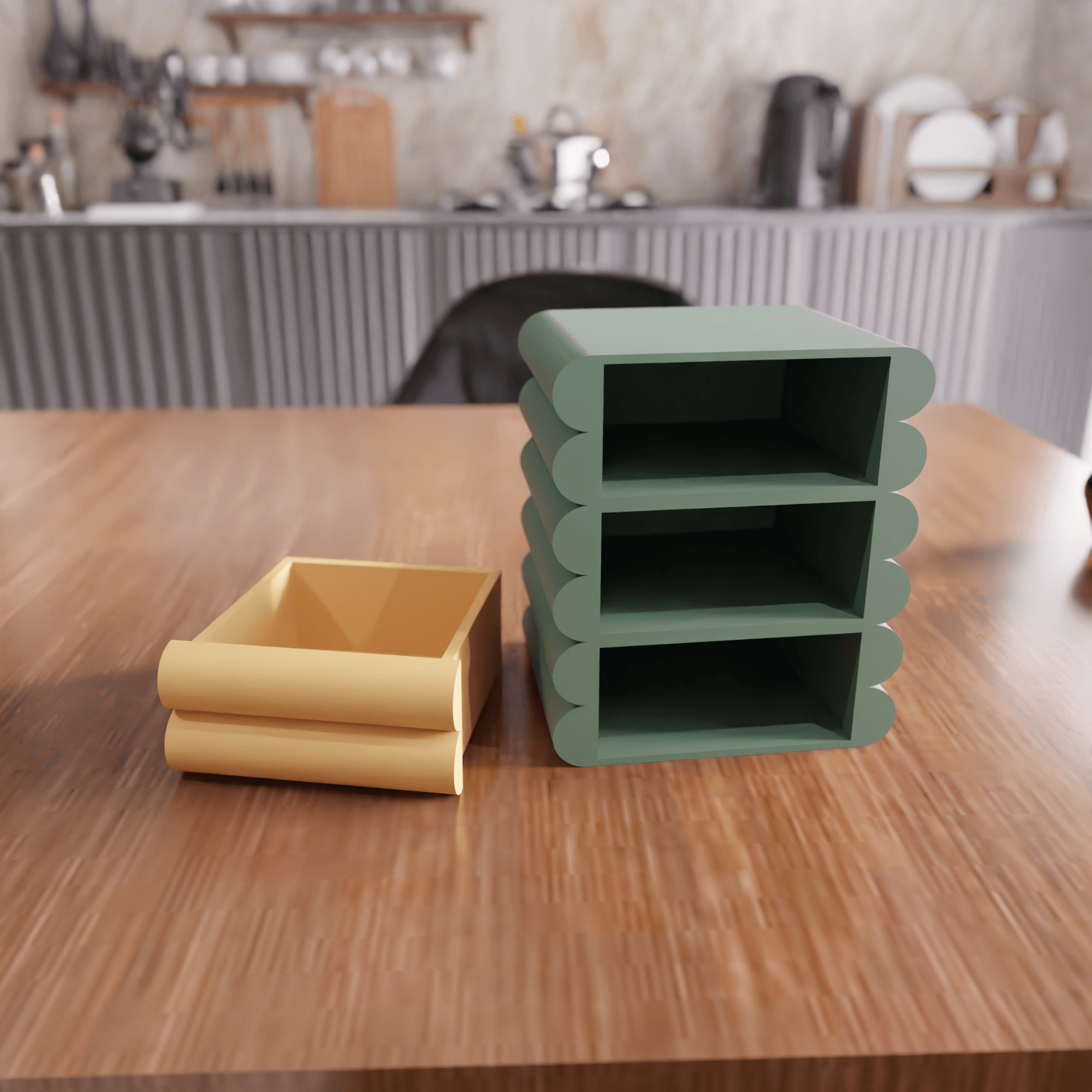 Modular Storage Drawer - Stackable Organizer Box 3d model