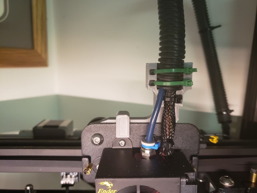 Print head cable relif with integral clip 3d model
