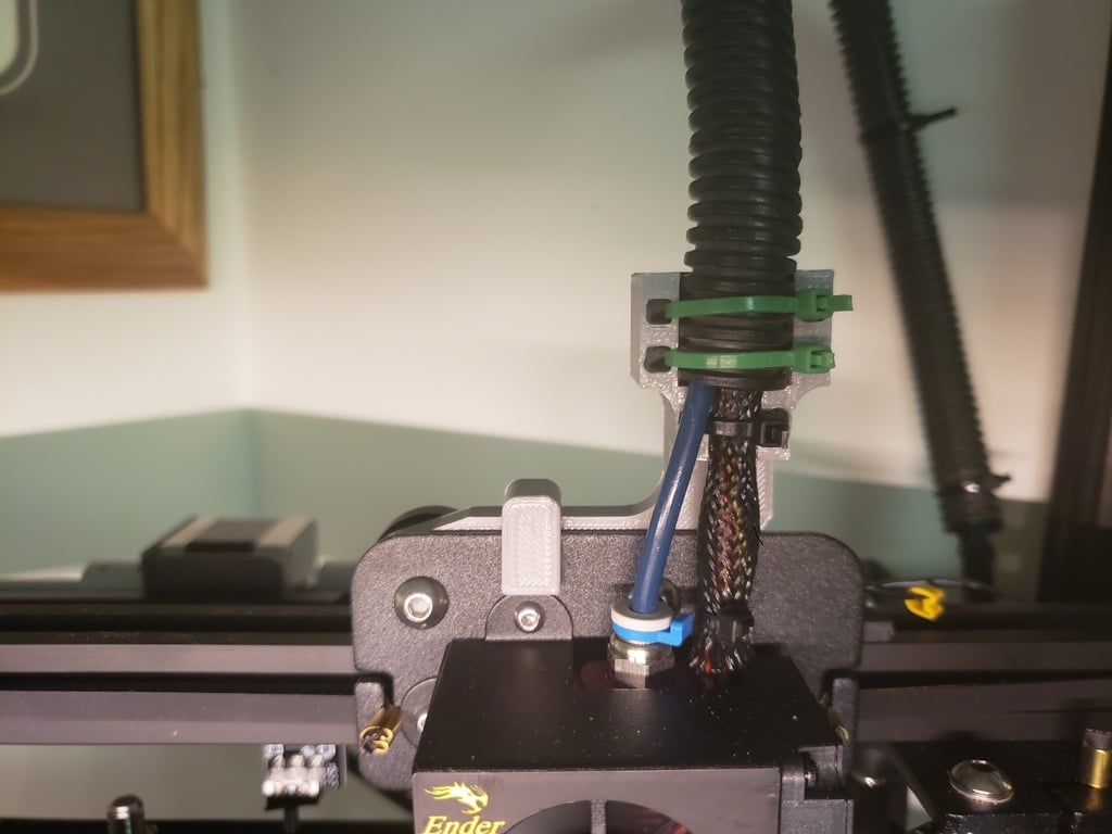 Print head cable relif with integral clip 3d model